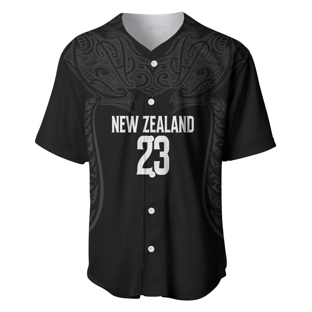 New Zealand Basketball Ta Moko Tribal Custom Baseball Jersey