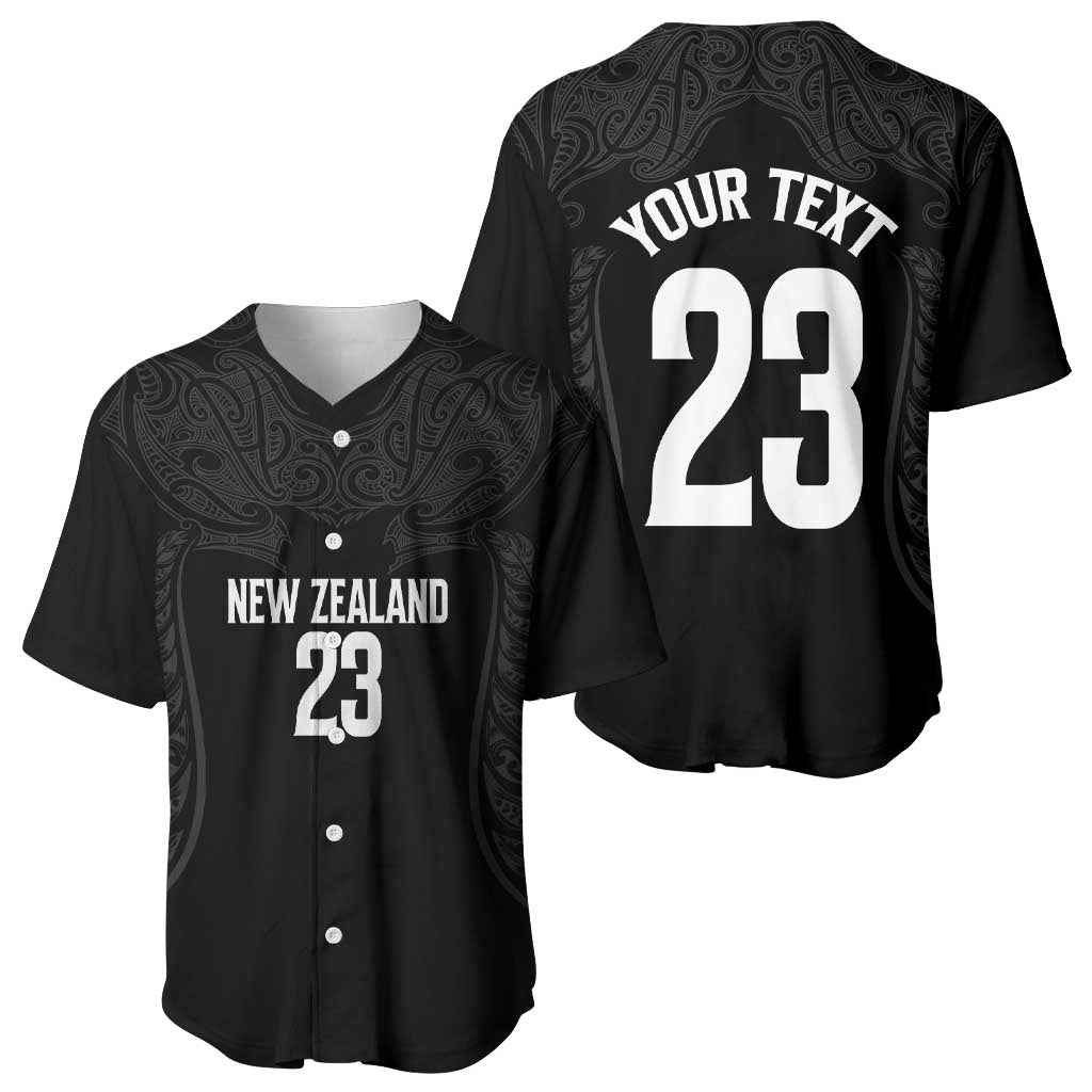 New Zealand Basketball Ta Moko Tribal Custom Baseball Jersey
