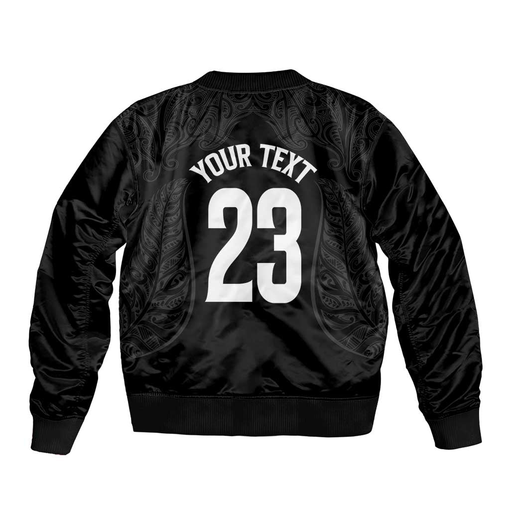 New Zealand Basketball Ta Moko Tribal Custom Bomber Jacket LT03 - Polynesian Pride