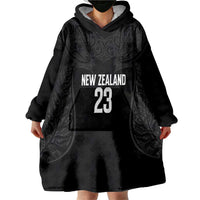 New Zealand Basketball Ta Moko Tribal Custom Wearable Blanket Hoodie