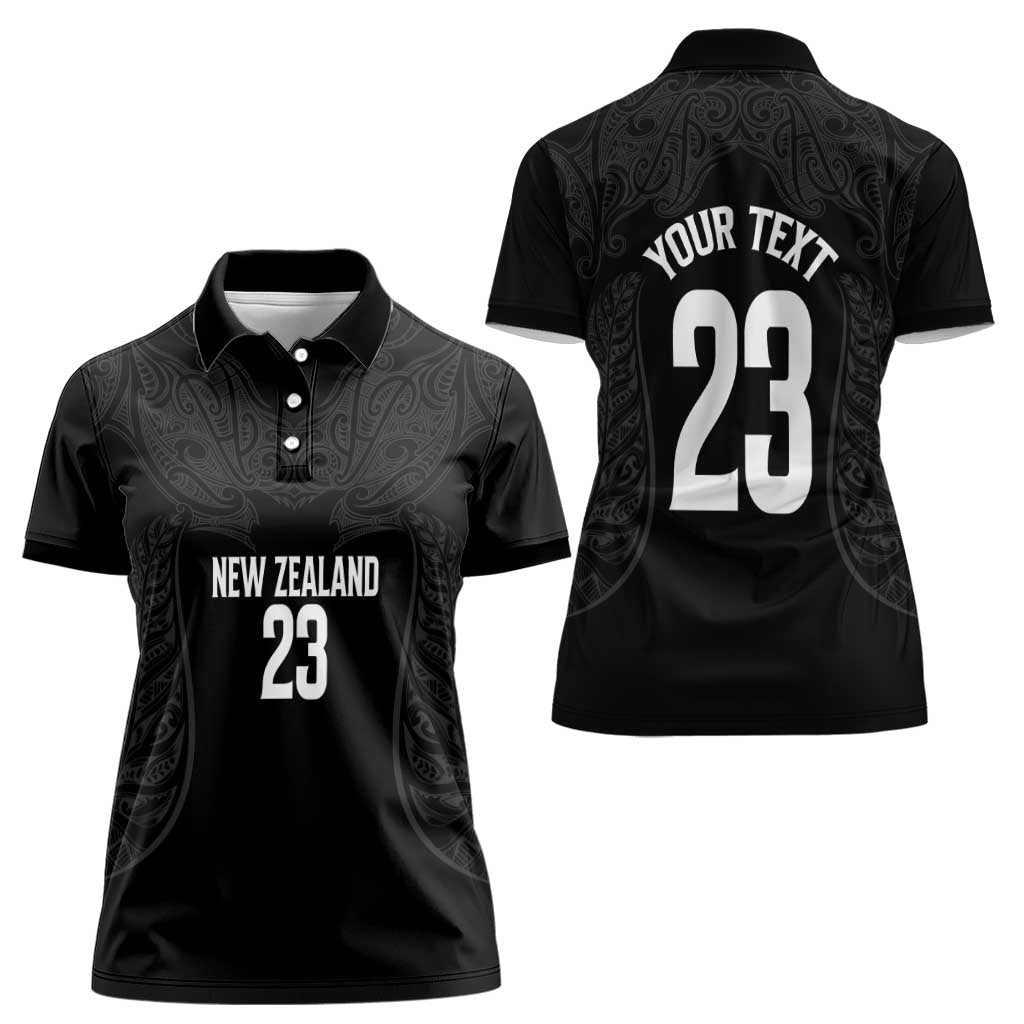 New Zealand Basketball Ta Moko Tribal Custom Women Polo Shirt