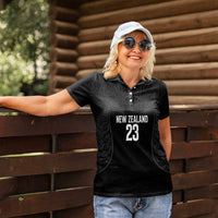 New Zealand Basketball Ta Moko Tribal Custom Women Polo Shirt