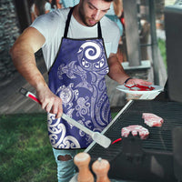 New Zealand Sea Animals with Maori Tribal Tattoo Apron Blue Color