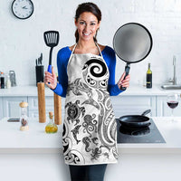 New Zealand Sea Animals with Maori Tribal Tattoo Apron White Color