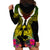 Hawaii Kanaka Maoli Hoodie Dress Double Shark and Hibiscus Flowers