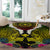 Hawaii Kanaka Maoli Round Carpet Double Shark and Hibiscus Flowers