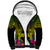 Hawaii Kanaka Maoli Sherpa Hoodie Double Shark and Hibiscus Flowers