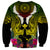 Hawaii Kanaka Maoli Sweatshirt Double Shark and Hibiscus Flowers