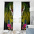 Hawaii Kanaka Maoli Window Curtain Double Shark and Hibiscus Flowers