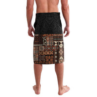 Samoa Siapo Polynesian Art Lavalava Tropical Flowers and Tatau Pattern Brown