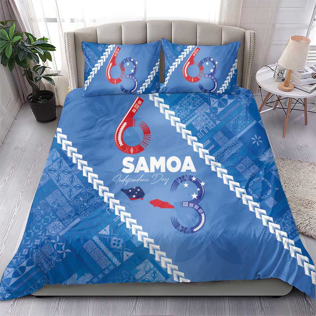 Samoa Independence Day Bedding Set Anniversary 63th-Siapo Art