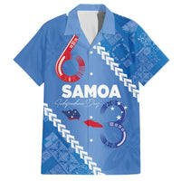 Samoa Independence Day Family Matching Off The Shoulder Long Sleeve Dress and Hawaiian Shirt Anniversary 63th-Siapo Art