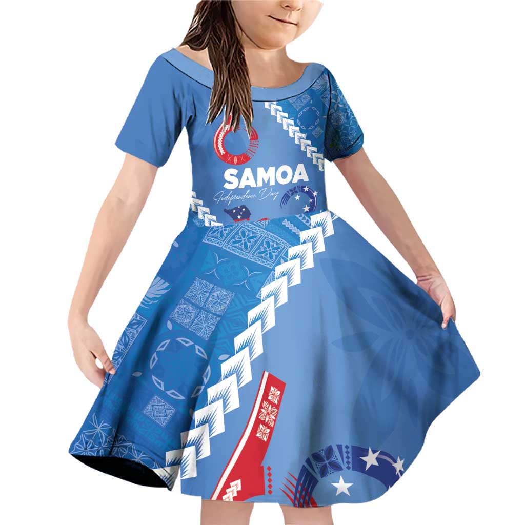 Samoa Independence Day Family Matching Off Shoulder Short Dress and Hawaiian Shirt Anniversary 63th-Siapo Art
