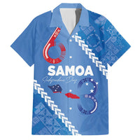 Samoa Independence Day Family Matching Off Shoulder Short Dress and Hawaiian Shirt Anniversary 63th-Siapo Art
