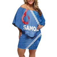 Samoa Independence Day Family Matching Off Shoulder Short Dress and Hawaiian Shirt Anniversary 63th-Siapo Art