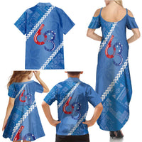 Samoa Independence Day Family Matching Summer Maxi Dress and Hawaiian Shirt Anniversary 63th-Siapo Art