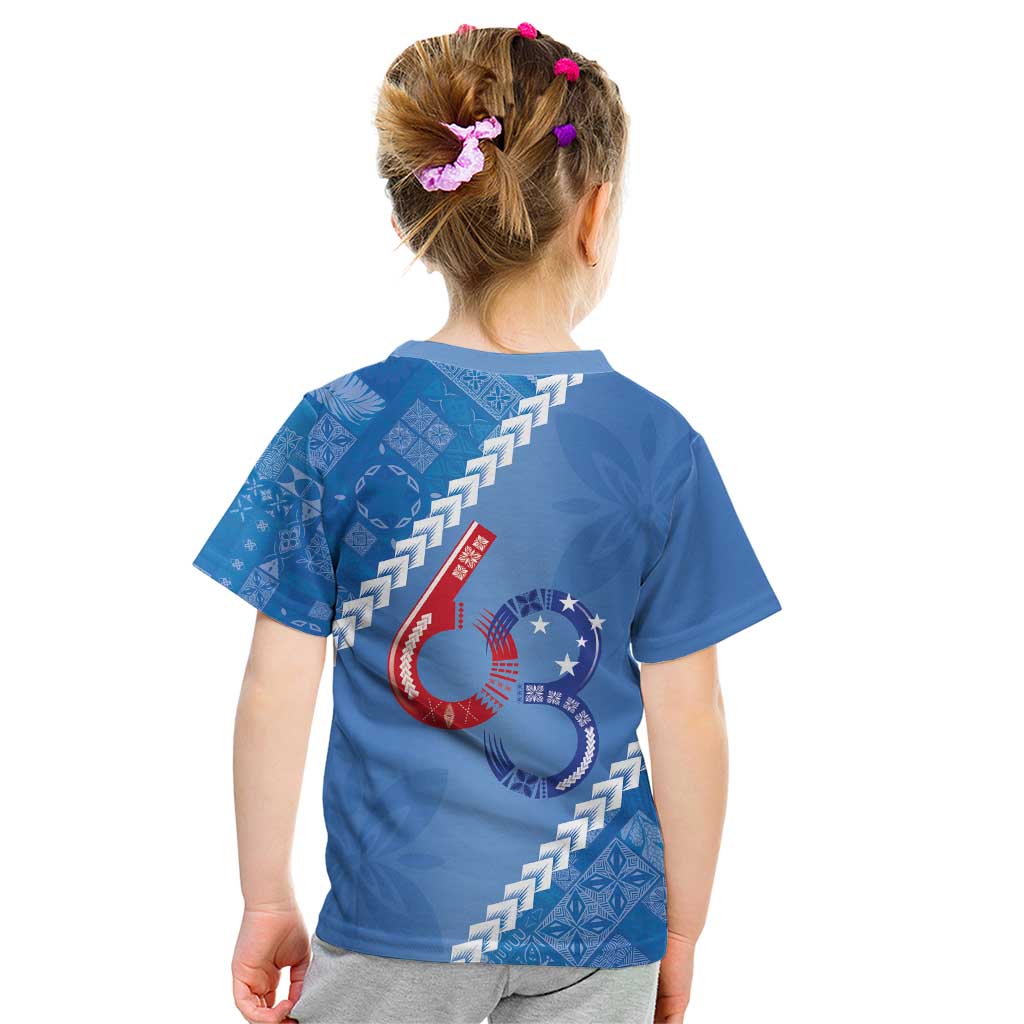 Samoa Independence Day Kid T Shirt Anniversary 63th-Siapo Art LT03 - Polynesian Pride