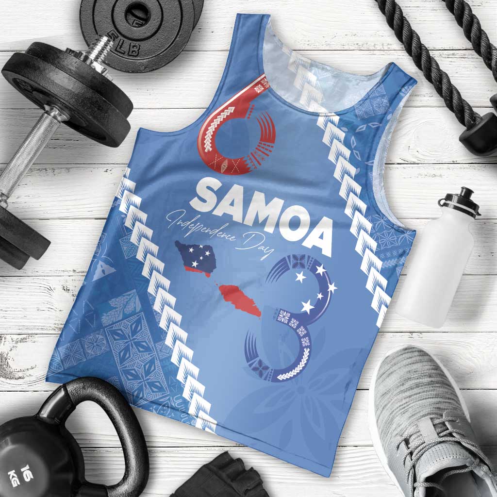 Samoa Independence Day Men Tank Top Anniversary 63th-Siapo Art