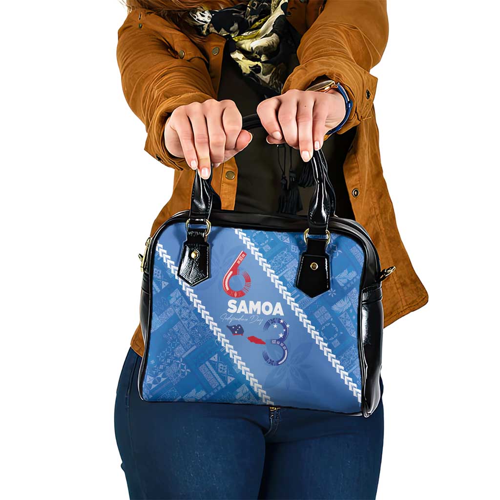 Samoa Independence Day Shoulder Handbag Anniversary 63th-Siapo Art