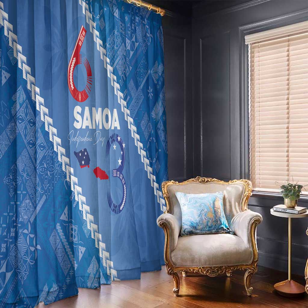 Samoa Independence Day Window Curtain Anniversary 63th-Siapo Art
