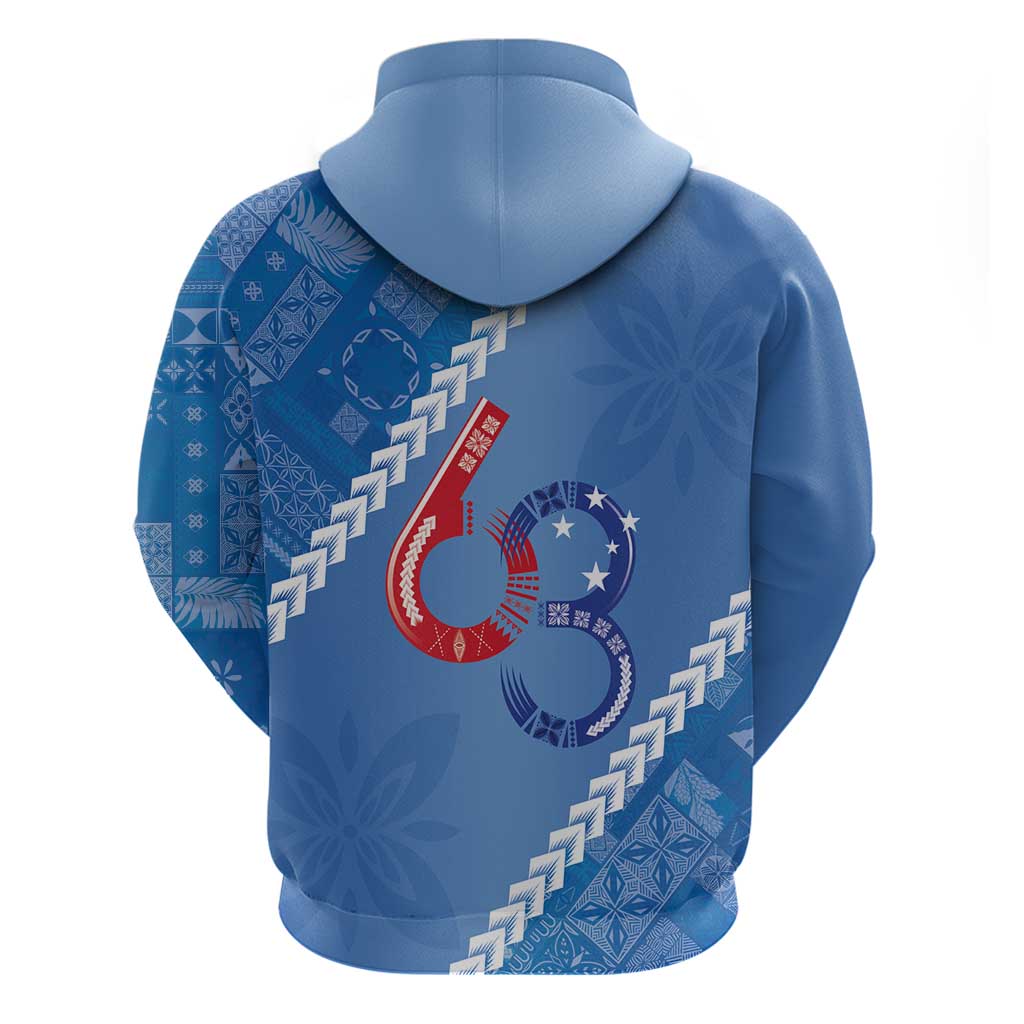 Samoa Independence Day Zip Hoodie Anniversary 63th-Siapo Art LT03 - Polynesian Pride