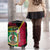 Vanuatu Nakamal and Plumeria Flowers Luggage Cover Polynesian Pattern
