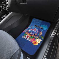Fiji Bula Car Mats Tropical Plants with Palm Tree and Iguana Colorful