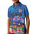 Fiji Bula Kid Polo Shirt Tropical Plants with Palm Tree and Iguana Colorful