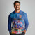 Fiji Bula Long Sleeve Polo Shirt Tropical Plants with Palm Tree and Iguana Colorful