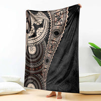 Fiji Traditional Masi Blanket Tapa Art Palm Leaves Pattern
