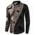 Fiji Traditional Masi Button Sweatshirt Tapa Art Palm Leaves Pattern