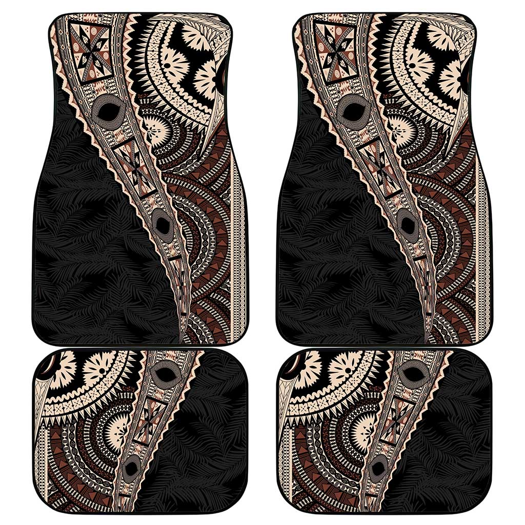 Fiji Traditional Masi Car Mats Tapa Art Palm Leaves Pattern