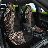 Fiji Traditional Masi Car Seat Cover Tapa Art Palm Leaves Pattern