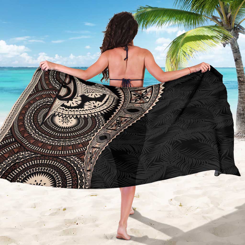 Fiji Traditional Masi Sarong Tapa Art Palm Leaves Pattern