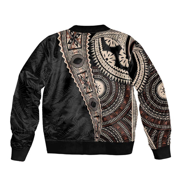 Fiji Bomber Jacket - Custom Fijian Pride Masi Patterns
