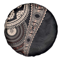 Fiji Traditional Masi Spare Tire Cover Tapa Art Palm Leaves Pattern LT03 - Polynesian Pride