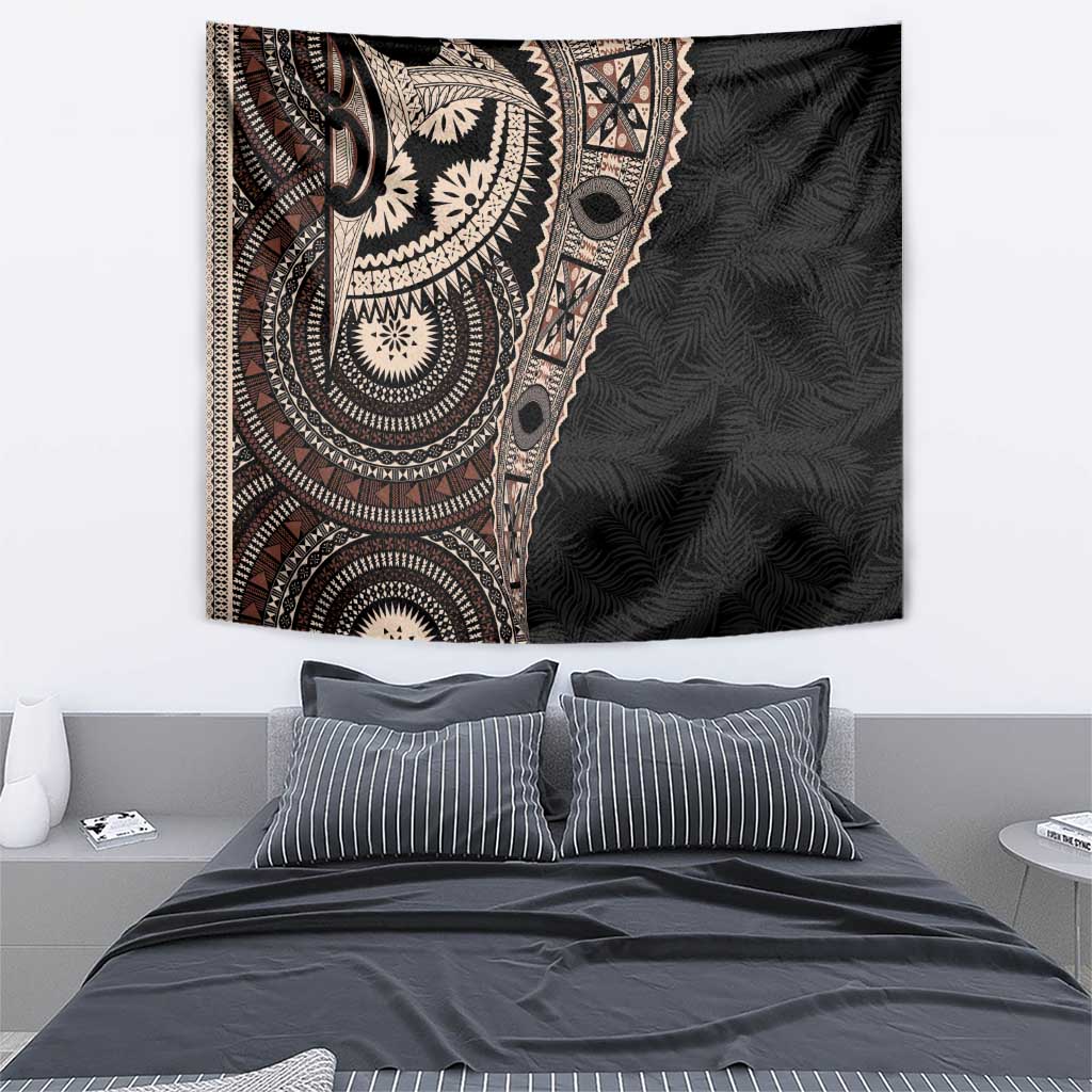 Fiji Traditional Masi Tapestry Tapa Art Palm Leaves Pattern