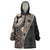 Fiji Traditional Masi Wearable Blanket Hoodie Tapa Art Palm Leaves Pattern