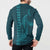 Aloha Hawaii Whale Kakau and Polynesian Tattoo Button Sweatshirt Turquoise Color