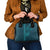 Aloha Hawaii Whale Kakau and Polynesian Tattoo Shoulder Handbag Turquoise Color