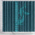 Aloha Hawaii Whale Kakau and Polynesian Tattoo Shower Curtain Turquoise Color