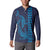 Aloha Hawaii Whale Kakau and Polynesian Tattoo Button Sweatshirt Dark Navy Color
