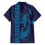 Aloha Hawaii Whale Kakau and Polynesian Tattoo Family Matching Off Shoulder Short Dress and Hawaiian Shirt Dark Navy Color