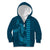Aloha Hawaii Whale Kakau and Polynesian Tattoo Kid Hoodie Light Blue Color