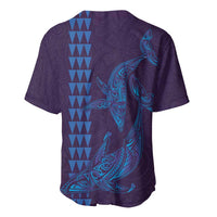 Aloha Hawaii Whale Kakau and Polynesian Tattoo Baseball Jersey Purple Color LT03 - Polynesian Pride
