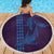 Aloha Hawaii Whale Kakau and Polynesian Tattoo Beach Blanket Purple Color
