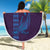 Aloha Hawaii Whale Kakau and Polynesian Tattoo Beach Blanket Purple Color