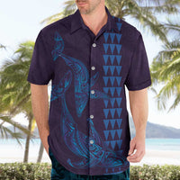 Aloha Hawaii Whale Kakau and Polynesian Tattoo Hawaiian Shirt Purple Color