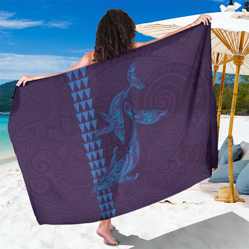 Aloha Hawaii Whale Kakau and Polynesian Tattoo Sarong Purple Color LT03 One Size 44 x 66 inches Purple - Polynesian Pride