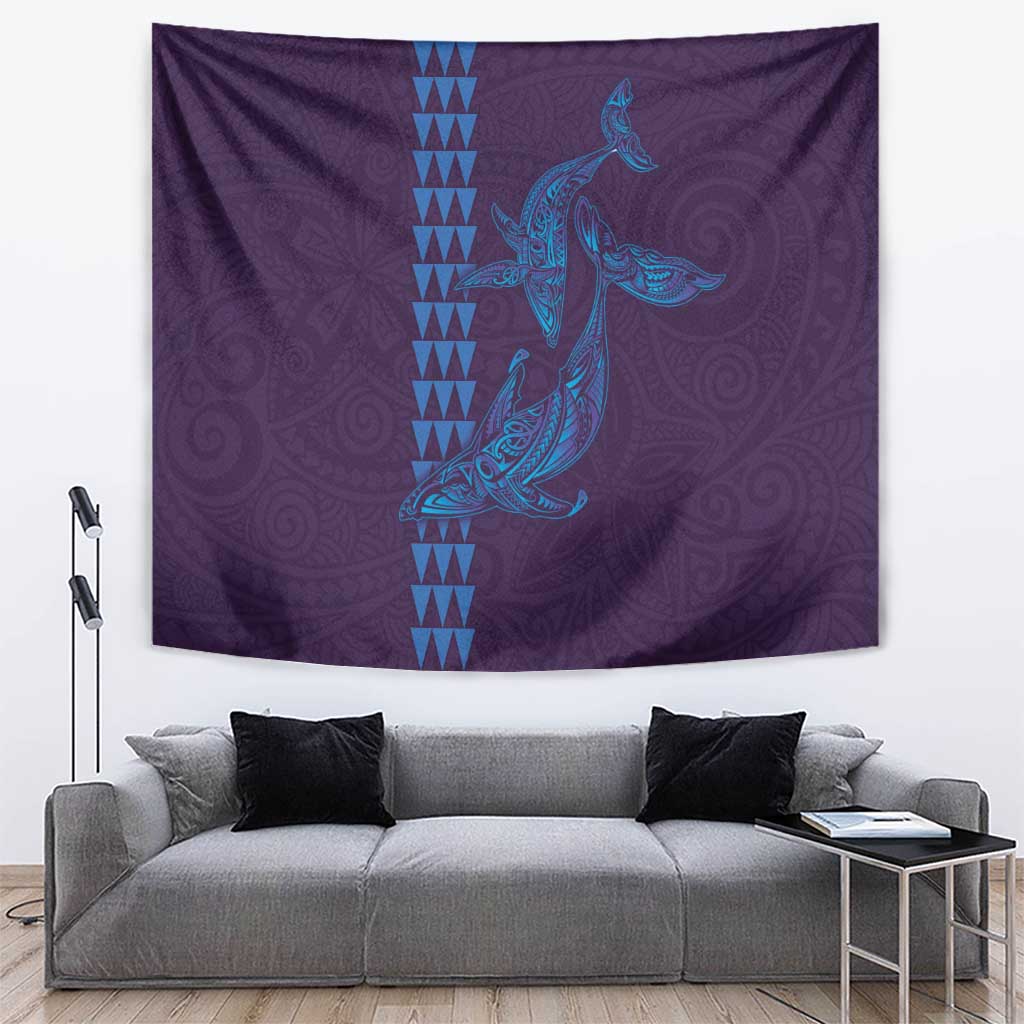 Aloha Hawaii Whale Kakau and Polynesian Tattoo Tapestry Purple Color LT03 Purple - Polynesian Pride